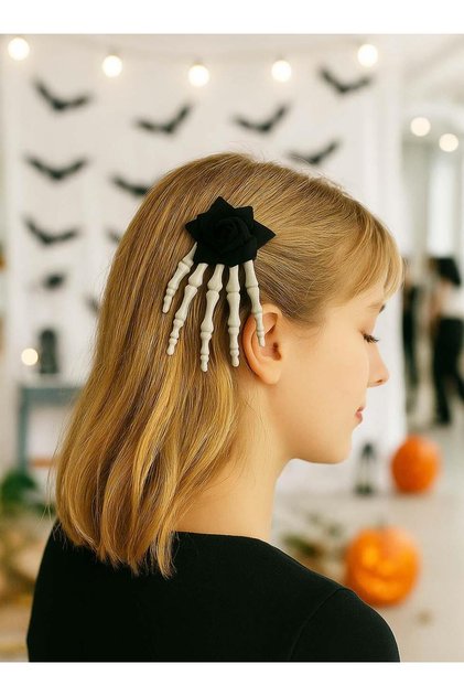 Cadılar Bayramı İskelet El Toka Halloween Parti Aksesuarı