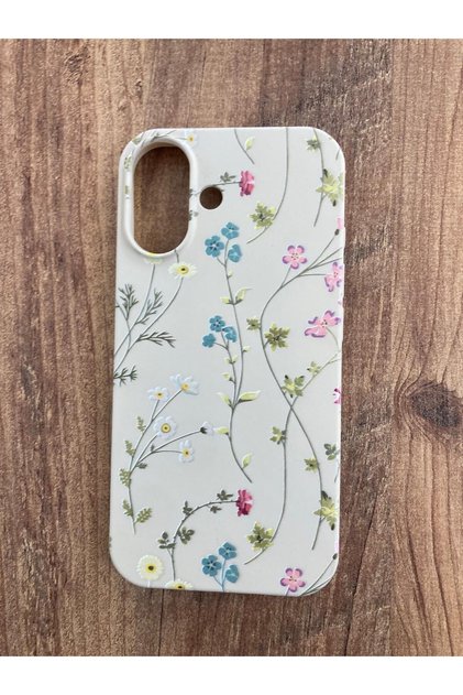 iPhone 16 Vine/Flower Printed Inside Velvet Premium Silicone Launch Phone Case