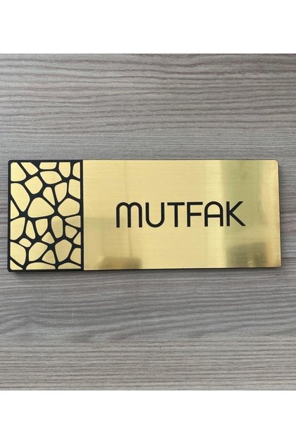 Metallic Gold Series Kitchen Self-Adhesive Direction Sign