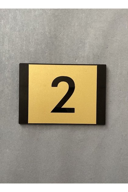 Minimal Gold Design Self Adhesive Circle Door Number -2