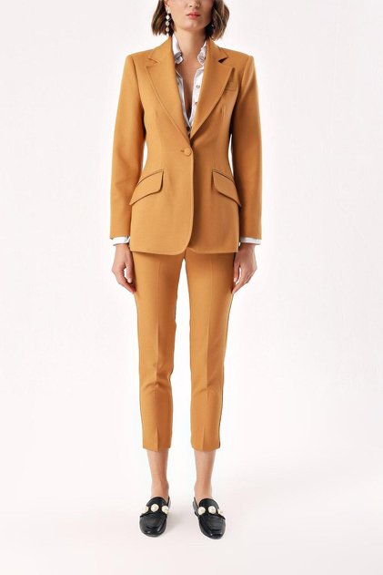Bej Klasik blazer ceket 61171