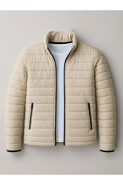 Men's Quilted Puffer Lined Jacket