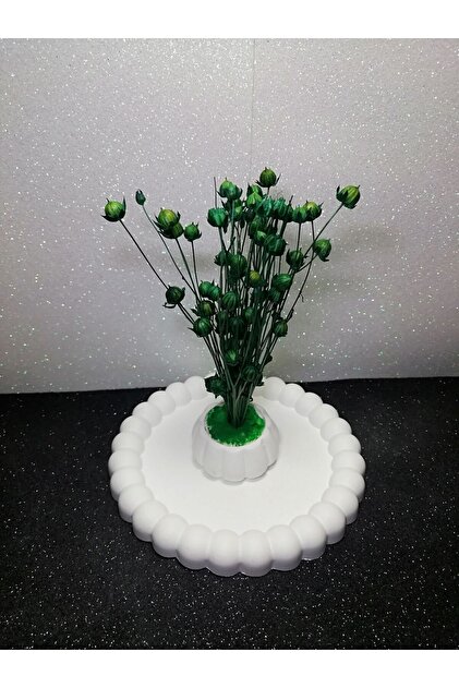 TAKATUKA HEDİYELİK Dekoratif 4lü Set Mini Vazo Saksı Kuru Çiçek