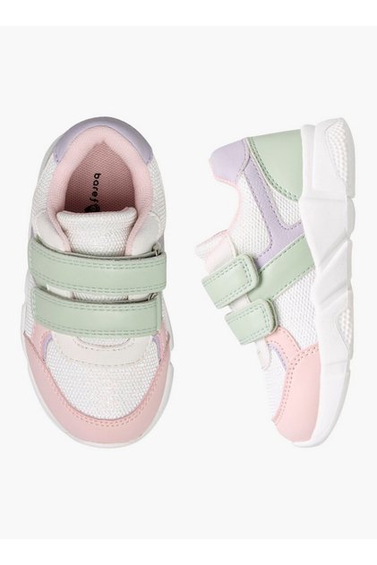 Panelled Sneakers with Hook and Loop Closure