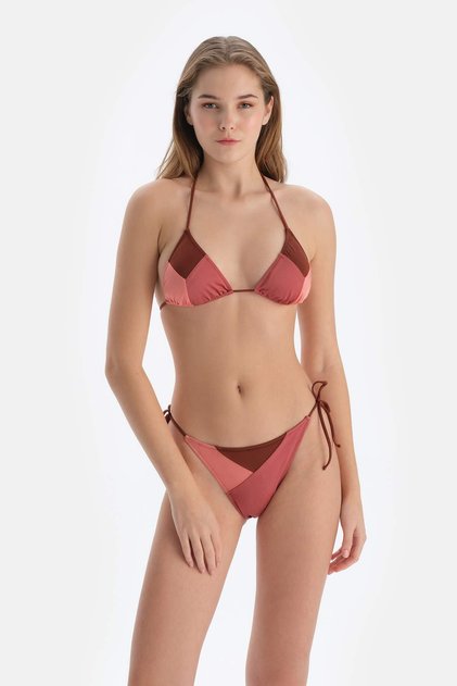 Brauner Spaghetti-Bikini-Unterteil