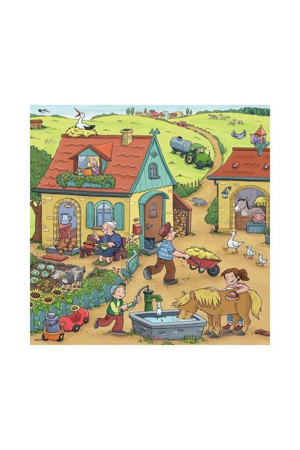 Puzzle - Munca La Ferma, 3x49 piese