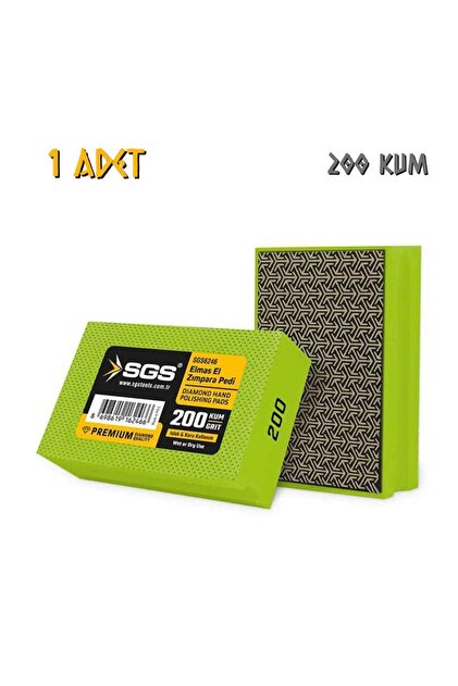 Sgs Islak ve Kuru Elmas El Zımpara Pedi - 200 Kum - 1 Adet