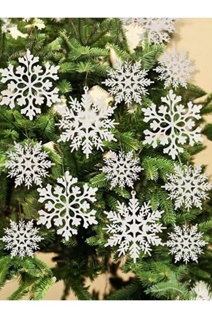 6Pcs Snowflake Christmas Ornament Tree Ornament Party Decoration