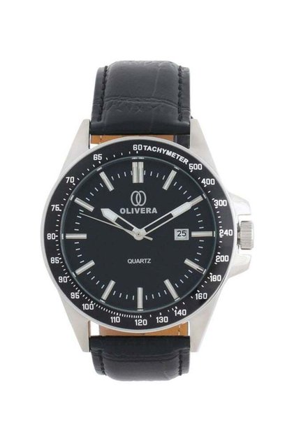men Leather Analog Watch OGL2031-S