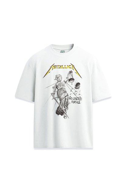 تي شيرت مطبوع بتصميم غلاف ألبوم Metallica Justice