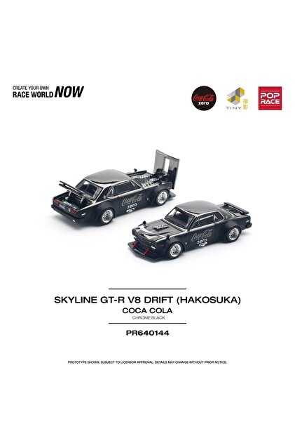 pop race 1 Pop Race X Tiny 1/64 Coca-Cola SKYLINE GT-R V8 DRIF