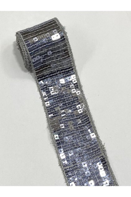 Sequin Ribbon Ribbon Sequin Ribbon Mortar / 1 Meter / Width 4 cm /