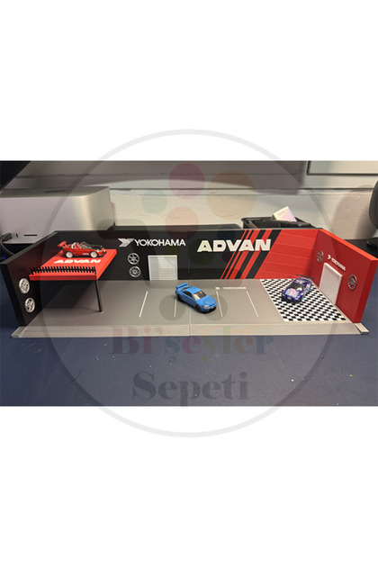 1:64 MEGA Advan Garaj Park Diorama Garage Parking Diecast - ARAÇ DAHİL DEĞİLDİR.