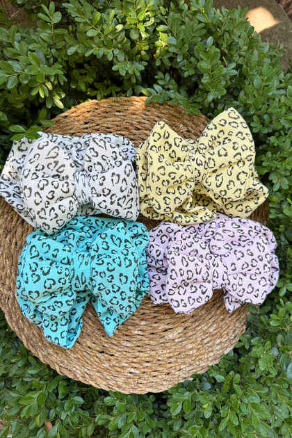 Baby Bone & Bandana Double Layer Bow Mixed Patterned Set of 4