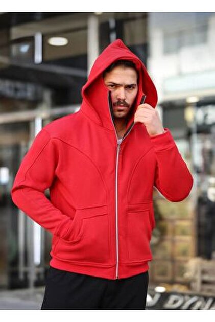 O-MENZ HATTRICK パーカー ブラックXL OTAKU Unisex Kar Maskeli Fermuarlı Hırka - Fiyatı, Yorumları