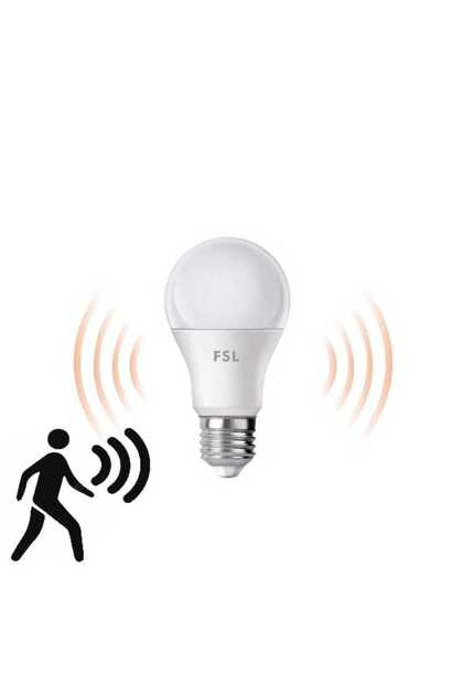 Bec LED 10W E27 cu senzor de mișcare radar, 6500K, 1000 lm