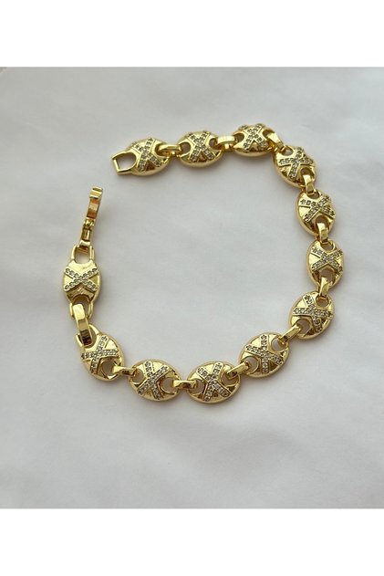 Kuyum Bracelet with Zircon Stones, Brand Equivalent Bracelet