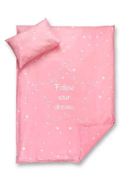 Montessori Bedding Set -Follow Your Dreams Pink