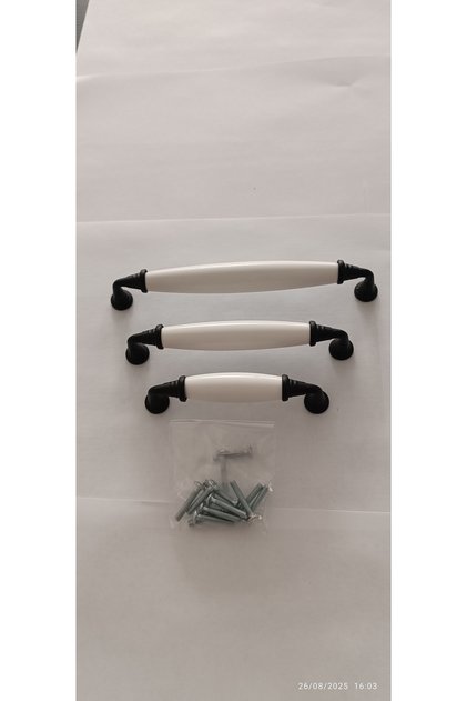 5Pcs Selected 96 128 160mm Black Luxury Modern Drawer Cabinet Cloakroom Furniture Handles White