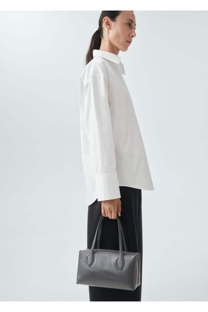Wide-Cut Poplin Shirt