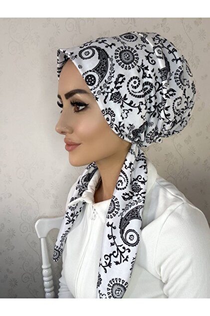 Hb23 Patterned Back Tie Shawl Scarf