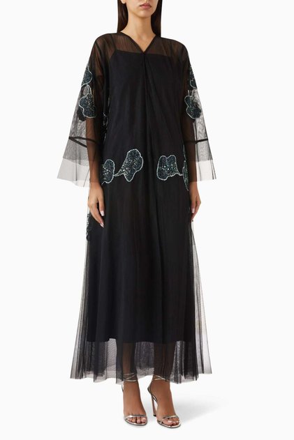 Handmade Tulle Abaya and Matching Sheila for Elegance and Comfort in Every Setting