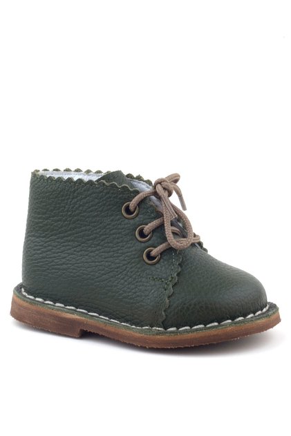 Handmade Genuine Leather Lace-Up Baby Boots