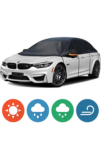 ® Husă auto impermeabilă, căptușeală moale, berlină L, accesorii auto, neagră
