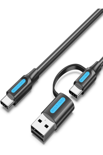 USB 2.0 Type-C & USB-A Male to USB-C Male Cable,Compatible with Samsung,Huawei, MacBook,iPad