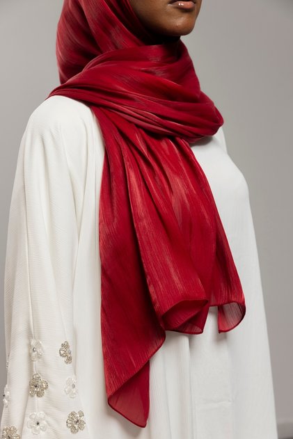 Organza hijab by red