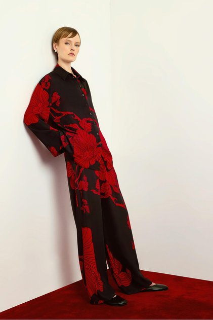 Flower Printed Shirt and Pants Set