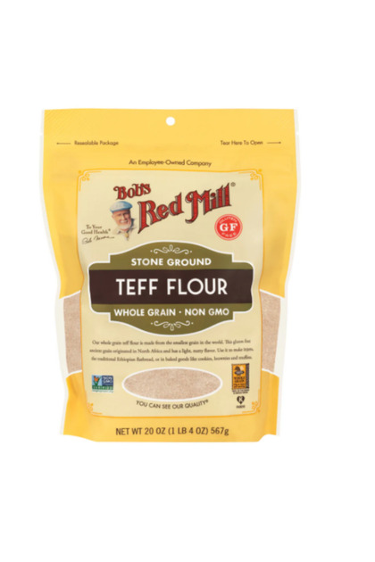 Stone Ground Teff Flour, Whole Grain, Gluten Free, Non-GMO 567gm x 4