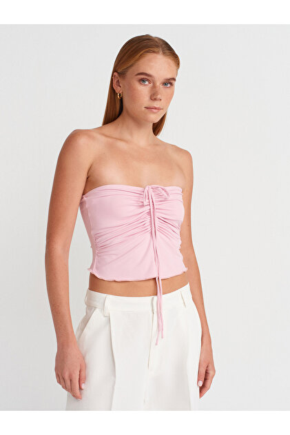 31984 Drawstring Top-Powder Pink