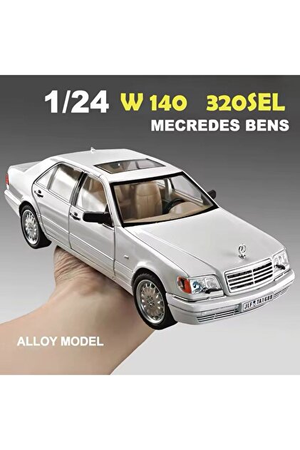 scntoys Mercedes Benz S320L Beyaz Diecast Model Araba Mercedes