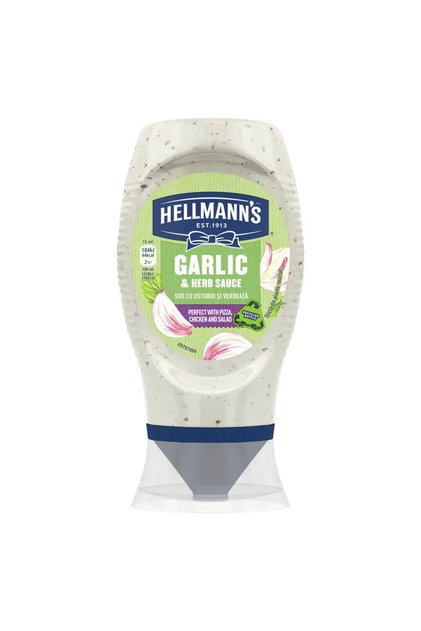 Sos cu usturoi si verdeata Hellmanns 260g/250ml