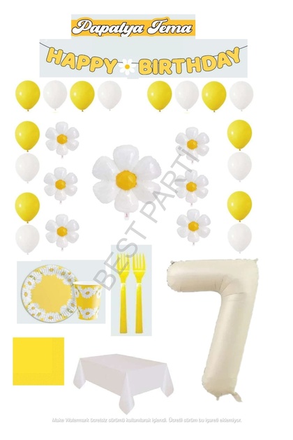 Best 7 Year Old Daisy Themed Birthday Party Set