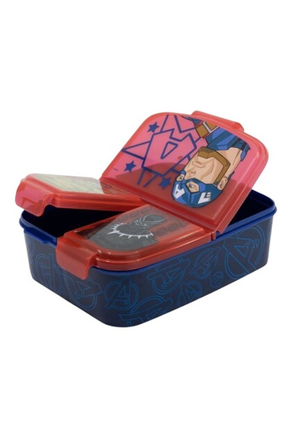 Cutie sandwich, multicompartimente, 6.7x16.5x19.5 cm, Albastru, Avengers, Marvel