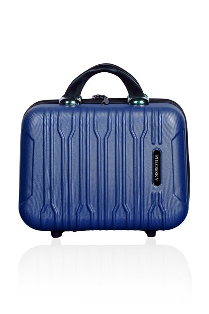 Mars Model Navy Blue Color Abs Makeup Bag Hand Suitcase