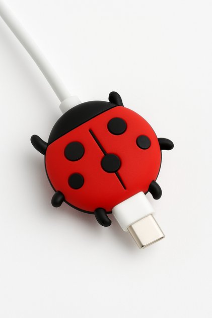 Sevimli Figürlü Slikon Kablo Ucu Koruyucular Şarj Typc Lightning Micro Usb