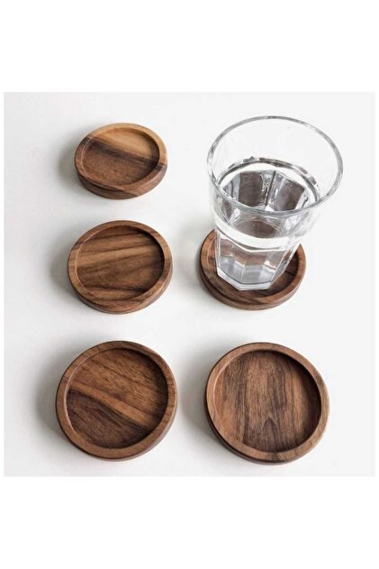 Ahşap Bardak Altlığı (10 cm 6 adet)