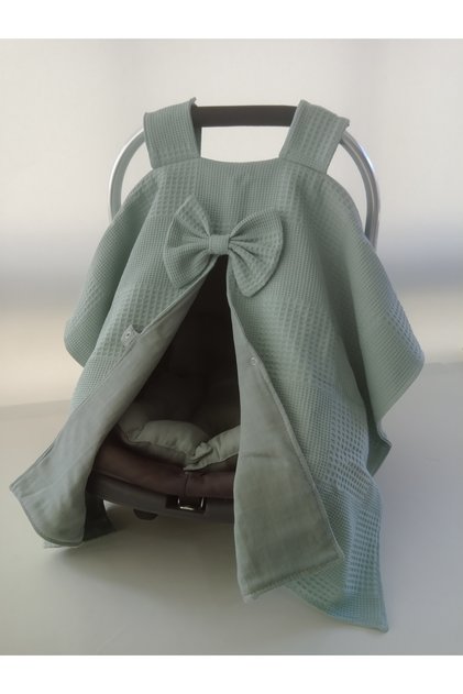 100% Cotton Muslin Stroller Cover and Stroller Cushion 2 Pieces