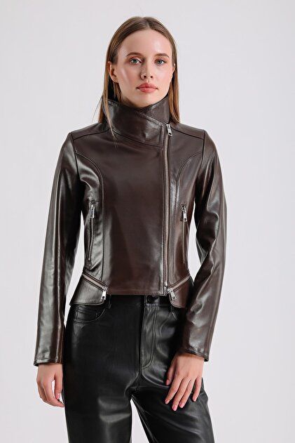 Maroquin Leather Adele Kadın Deri Ceket