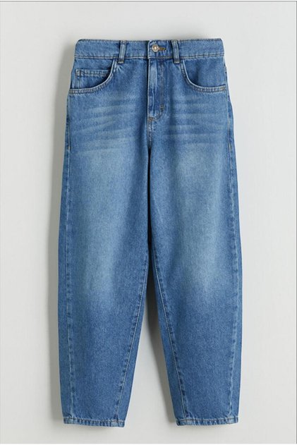 Erkek Çocuk Mavi Indigo Baggy Fit Erkek Çocuk Jean Pantolon