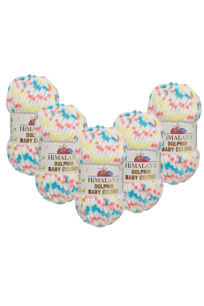 Dolphin Baby Colors Kadife Ip 5'li Paket - 80415 - 100 Gr. 120 Mt.
