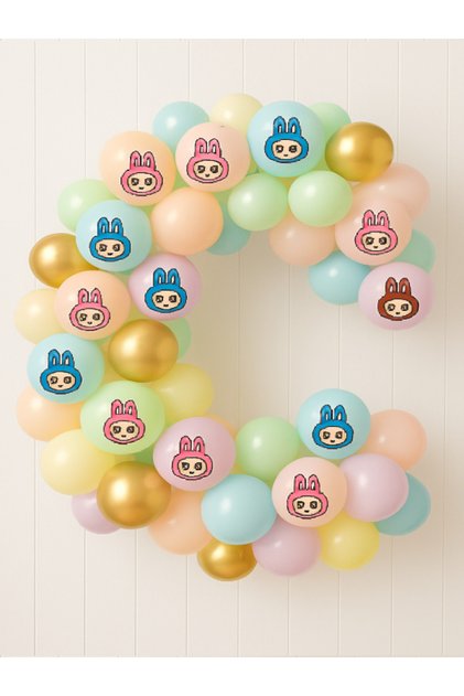 Labubu Balloon Chain Set 65Pcs - Labubu Balloon - Labubu Birthday Concept