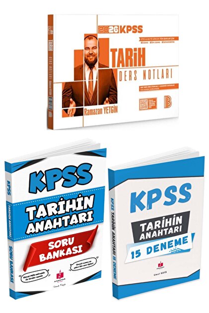 Anahtar Kitap 2026 Kpss'nin Anahtarı Tarih Soru+Deneme+ Benim