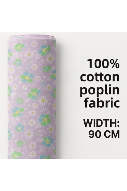 100% Cotton Poplin Fabric 90 cm Width Sewing and Hobby Fabric