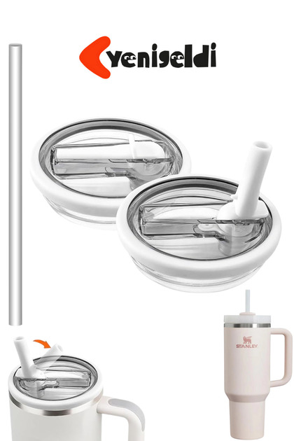 1 Adet Stenley Quencher Uyumlu 40 oz Flip Pipetli Kapak Sızdırmaz Yedek Bardak Kapağı