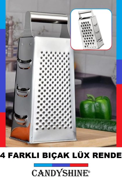 Paslanmaz Çelik Rende Lüx 4 Yönlü Ergonomik Paslanmaz Çelik Rende