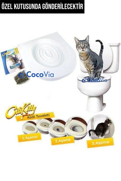 CocoVia Citi Kitty Kedi Tuvalet Eğitim Seti Klozet Alıştırma